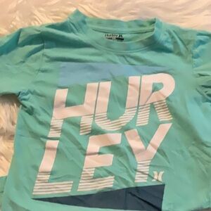 Hurley Blue Short Sleeve Tee Casual Cotton Blend